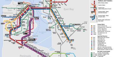 Mappa trasporti pubblici San Francisco