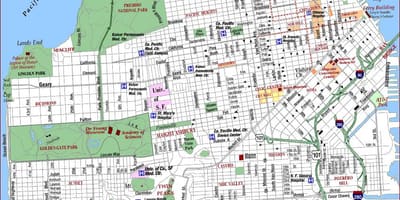 San Francisco va medical center sulla mappa