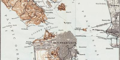 Mappa del vintage di San Francisco 