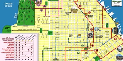 Mappa della città in San Francisco